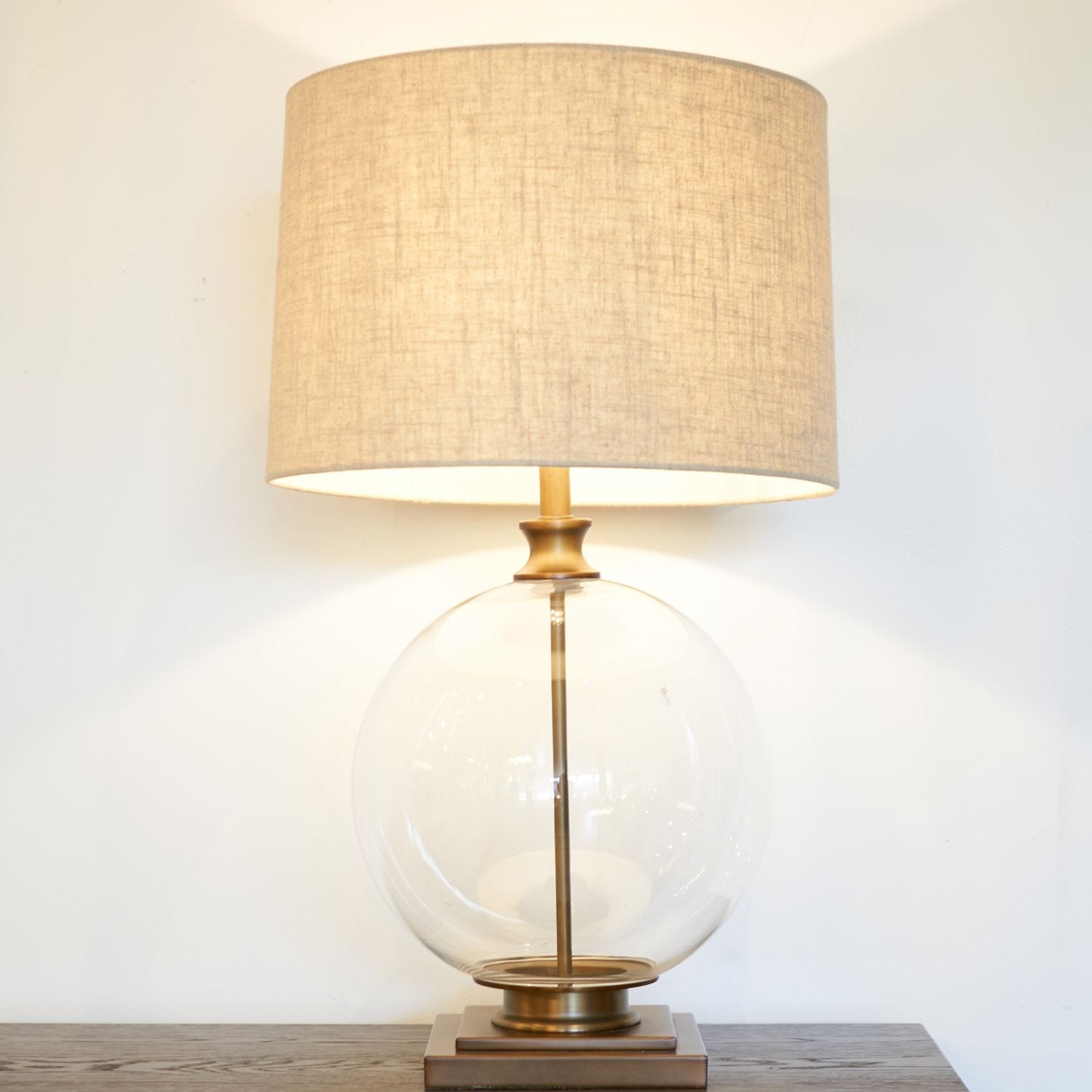 Bronze Glass Ball Lamp