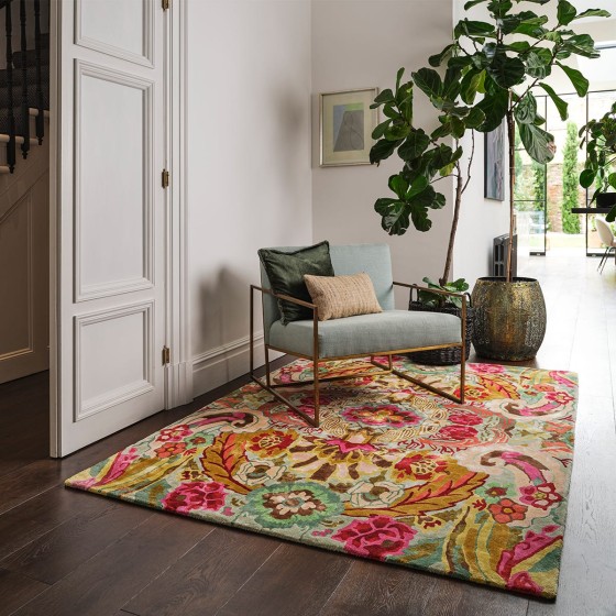 Colourful Abstract Floral Patterned Rug -170x240cm