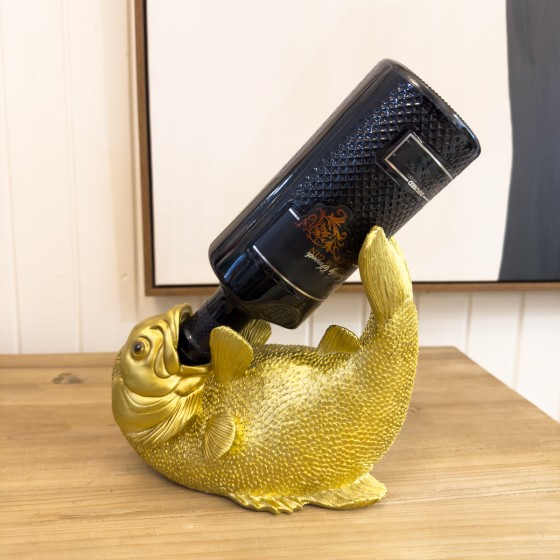 Gold Fish Wine Bottle Holder