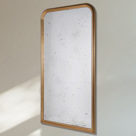 Gold Frame Distressed Mirror