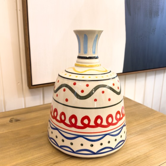 Hand Painted Spots & Stripes Vase