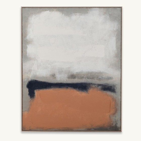 Abstract Neutral & Rust Canvas