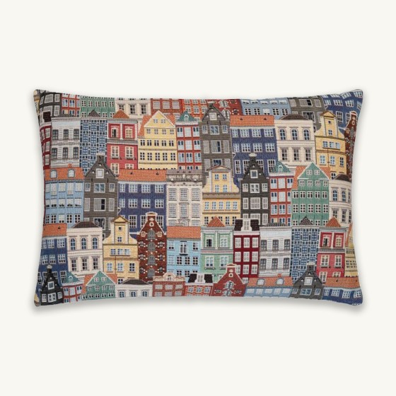 Townhouse Print Cushion - 40x60cm