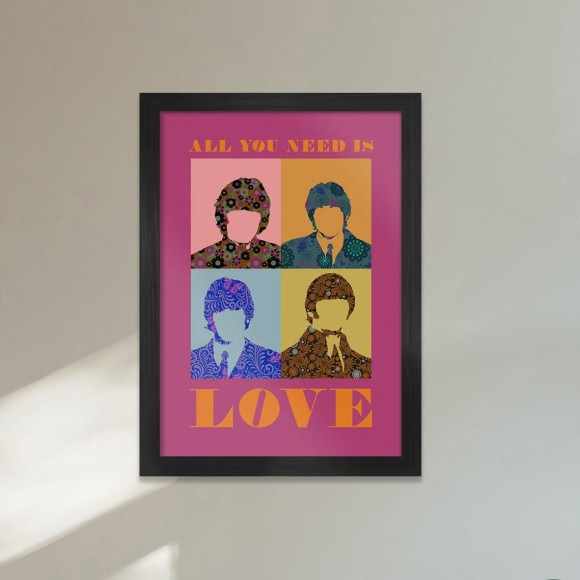 Beatles All You Need is Love A3 Framed Print