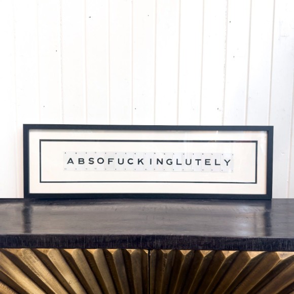 Abso****inglutely Playing Card Wall Sign