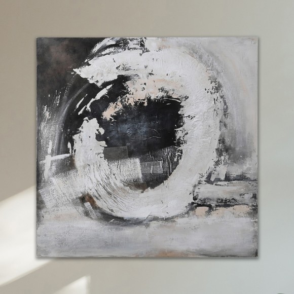 Grey & Black Abstract Swirl Picture