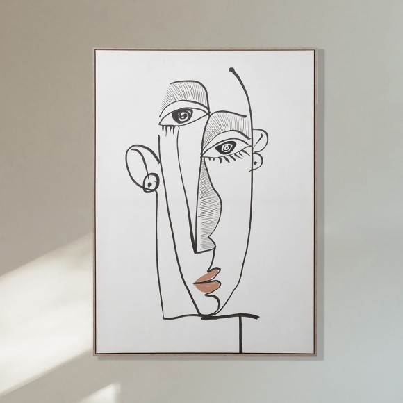 Abstract Face Line Drawing Picture