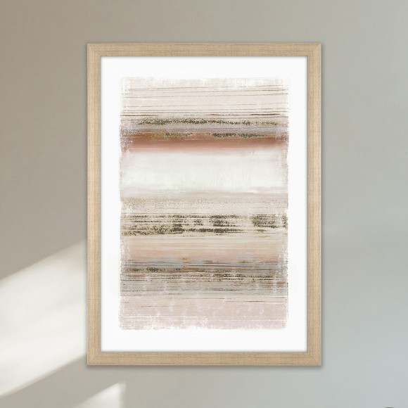 Atmosphere Pastel & Gold Abstract Print