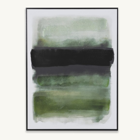 Abstract Moss & Black Ombre Canvas
