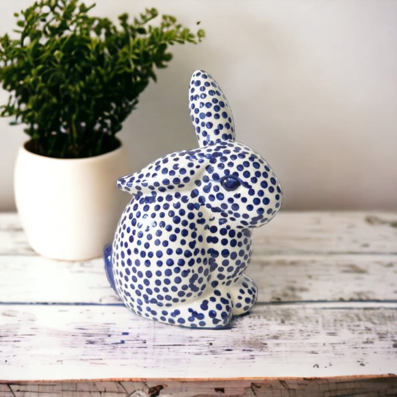 Navy & White Spotted Rabbit