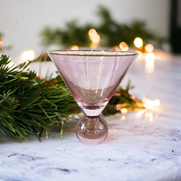 Blush & Gold Martini Glass (Sold Individually)