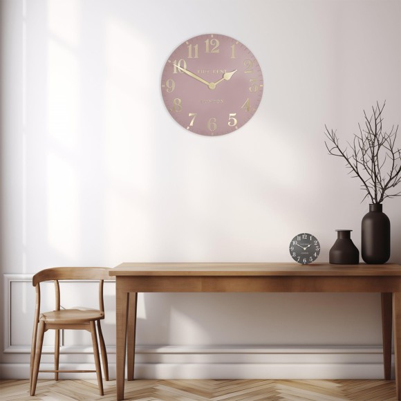 20" Arabic Wall Clock - Blush Pink 