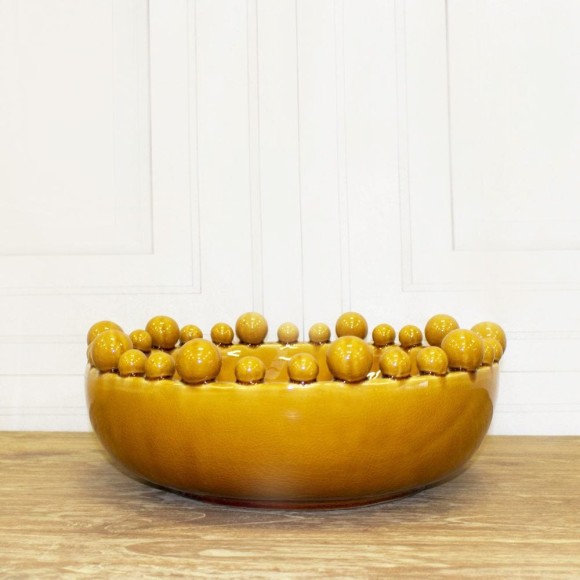 Mustard Glossy Bobble Bowl