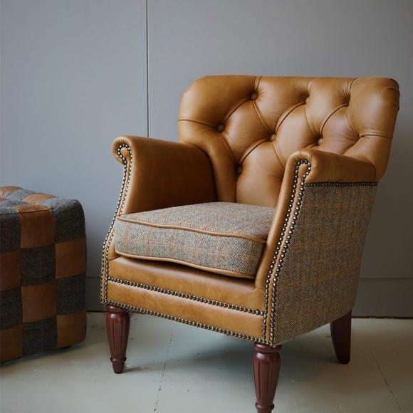 Cream Borg Curved Occasional Chair Time Tide
