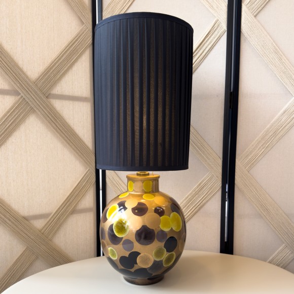 Bronze, Yellow & Black Spotted Lamp