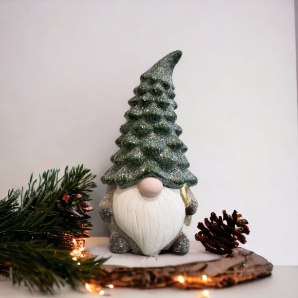 Elf Statue With Tree Hat - Tall Hat 