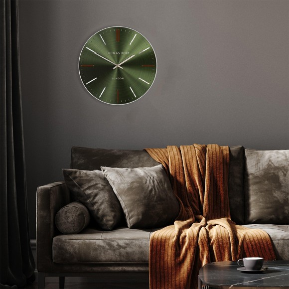 14" Bistro Wall Clock - Emerald 