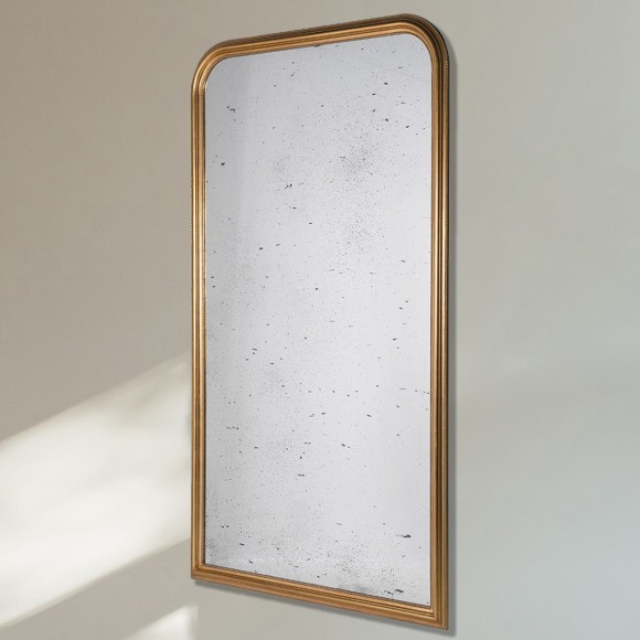 Gold Frame Distressed Mirror
