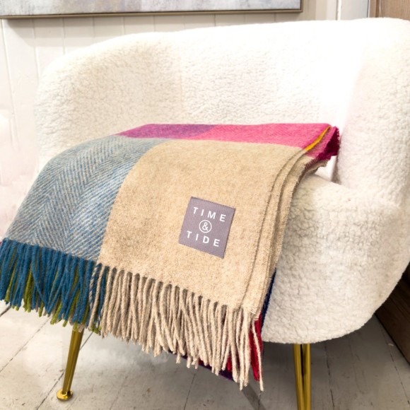 Harland Multicoloured Shetland Lambswool Throw