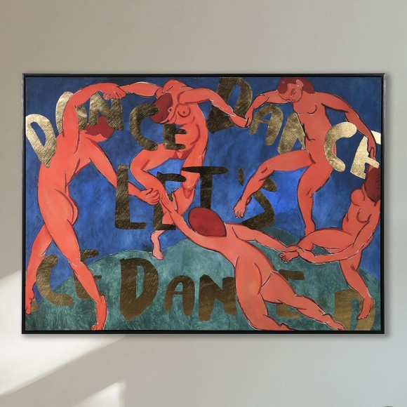 Vivid Dancing Figures Abstract Artwork