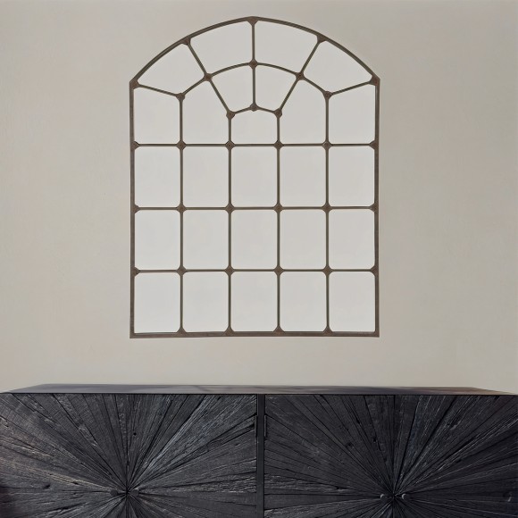 Iron Arch Frame Window Mirror