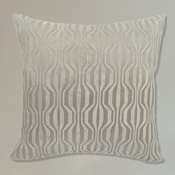 Ivory Geometric Octagon Cushion - 56x56cm