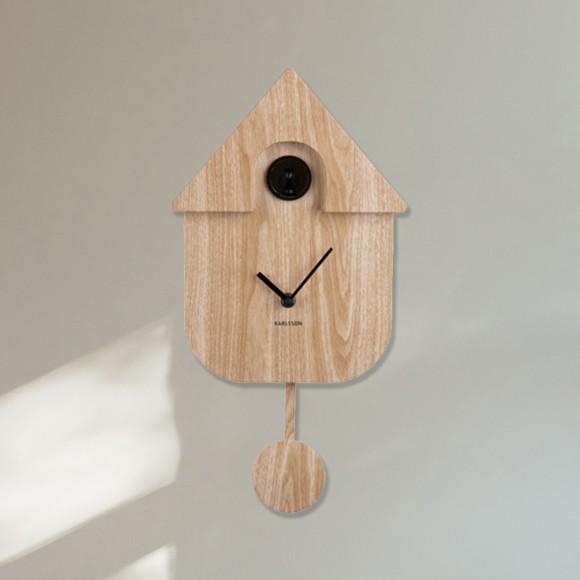 Light Wood Cuckoo Wall Clock