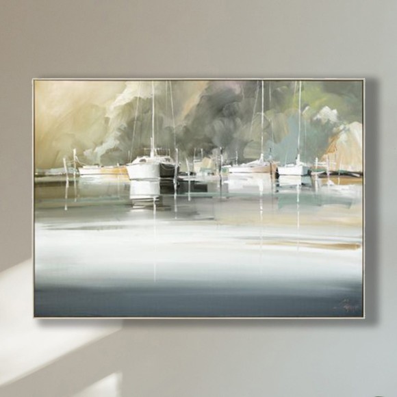 Marina Morning Coastal Boat Picture