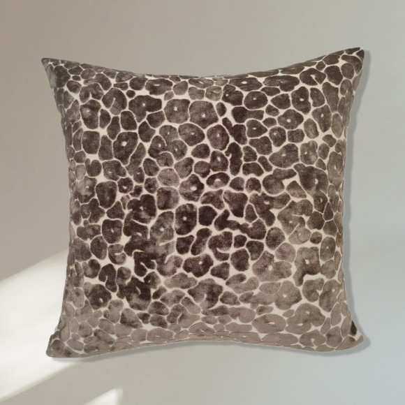 Mocha Leopard Spot Cushion - 43x43cm