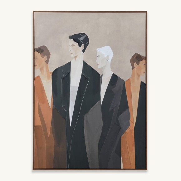 Neutral & Rust Coated Figures Canvas