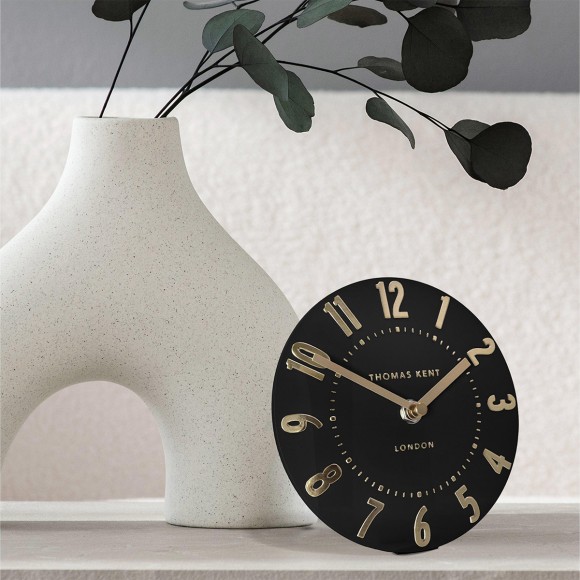 6" Mulberry Mantel Clock - Noir 