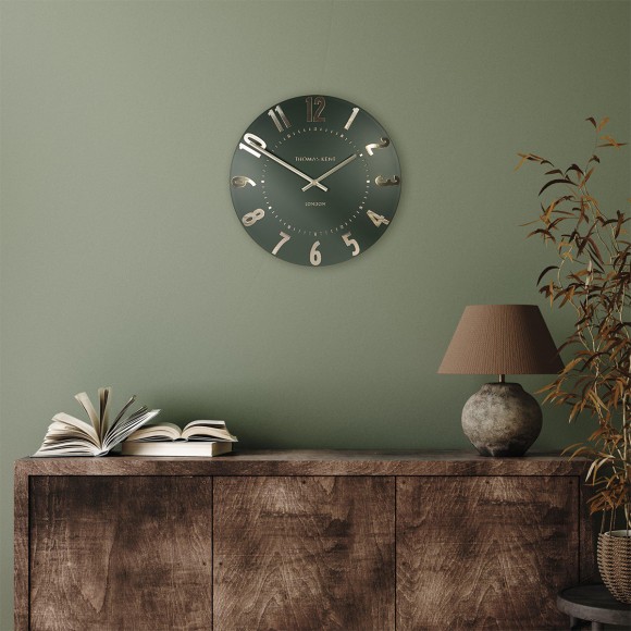 12" Mulberry Wall Clock - Olive Green 