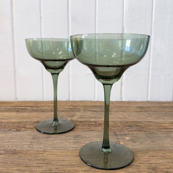 Green Martini Glass (Sold Individually)