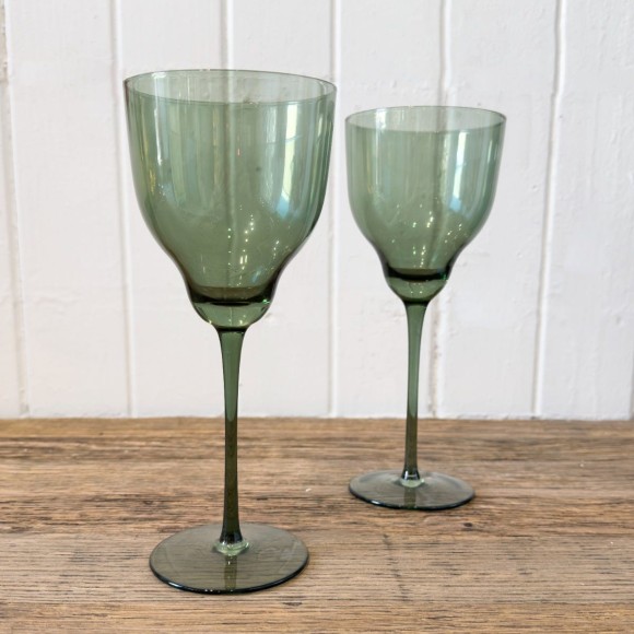 Green Glass Gin Glass (Sold Individually)