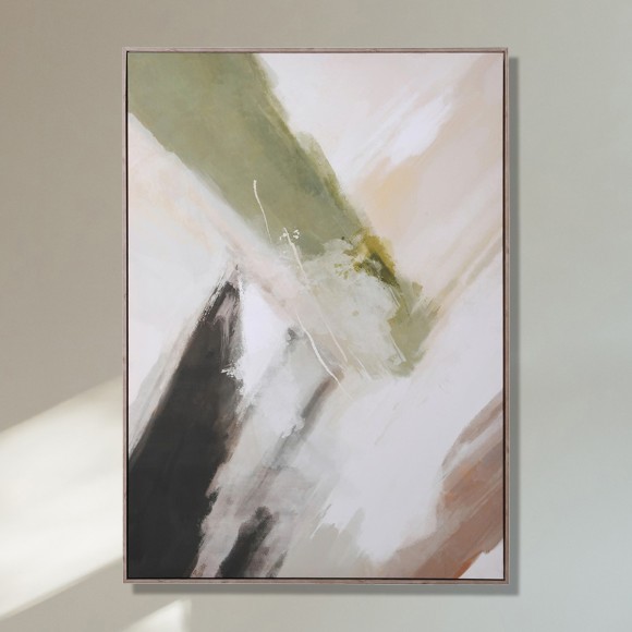 Sage & Neutral Abstract Stripes Print