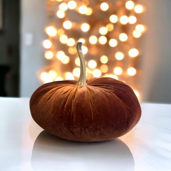 Rust Velvet Pumpkin - Medium 