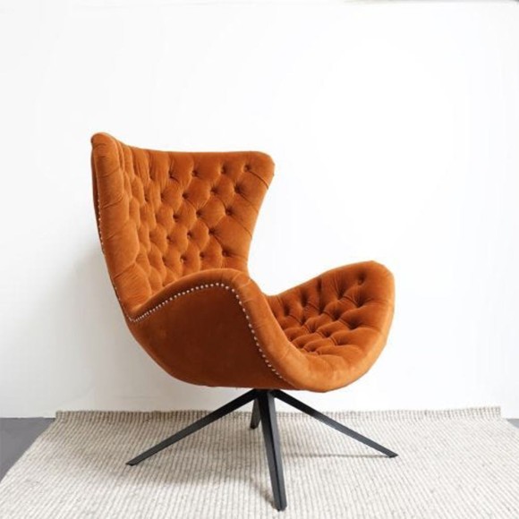 Rust Buttoned Chair