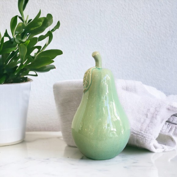 Sage Green Ceramic Pear