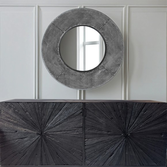 Round Slate Mirror