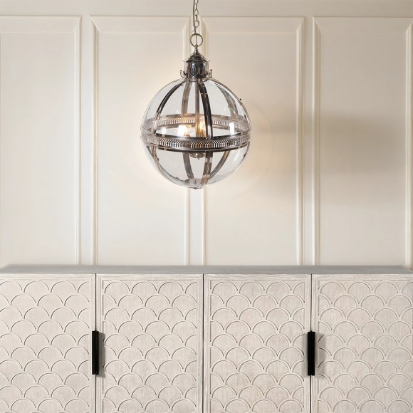 Silver Glass Ball Light