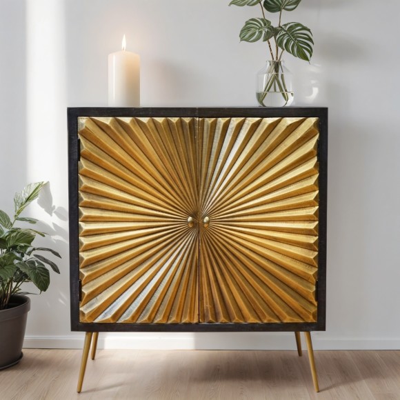 Brass Starburst Small Cabinet 