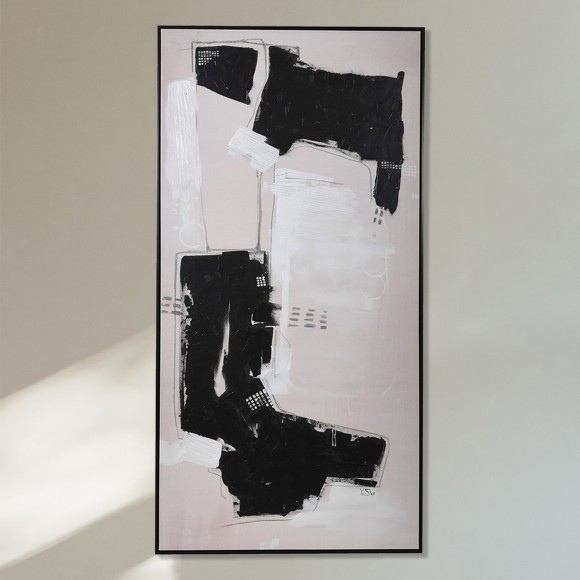 Neutral & Black Abstract Tall Print