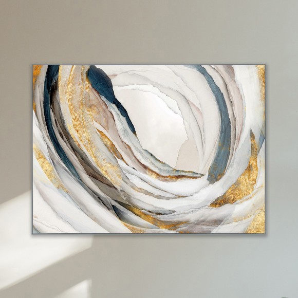 Whirl Abstract Gold Canvas Art