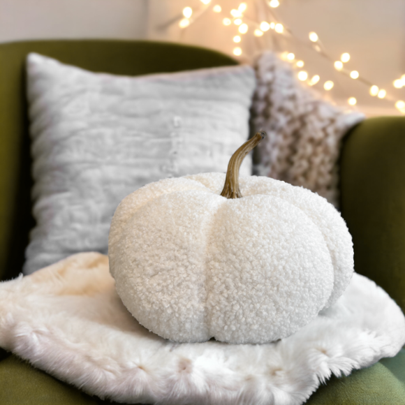 White Fluffy Pumpkin - Medium 