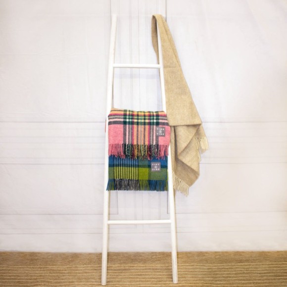 White Fir Wood Decorative Ladder