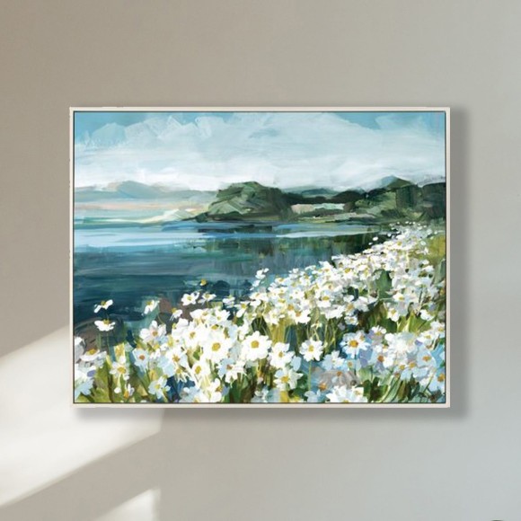 Wild Daisy Bay Landscape Wall Art 
