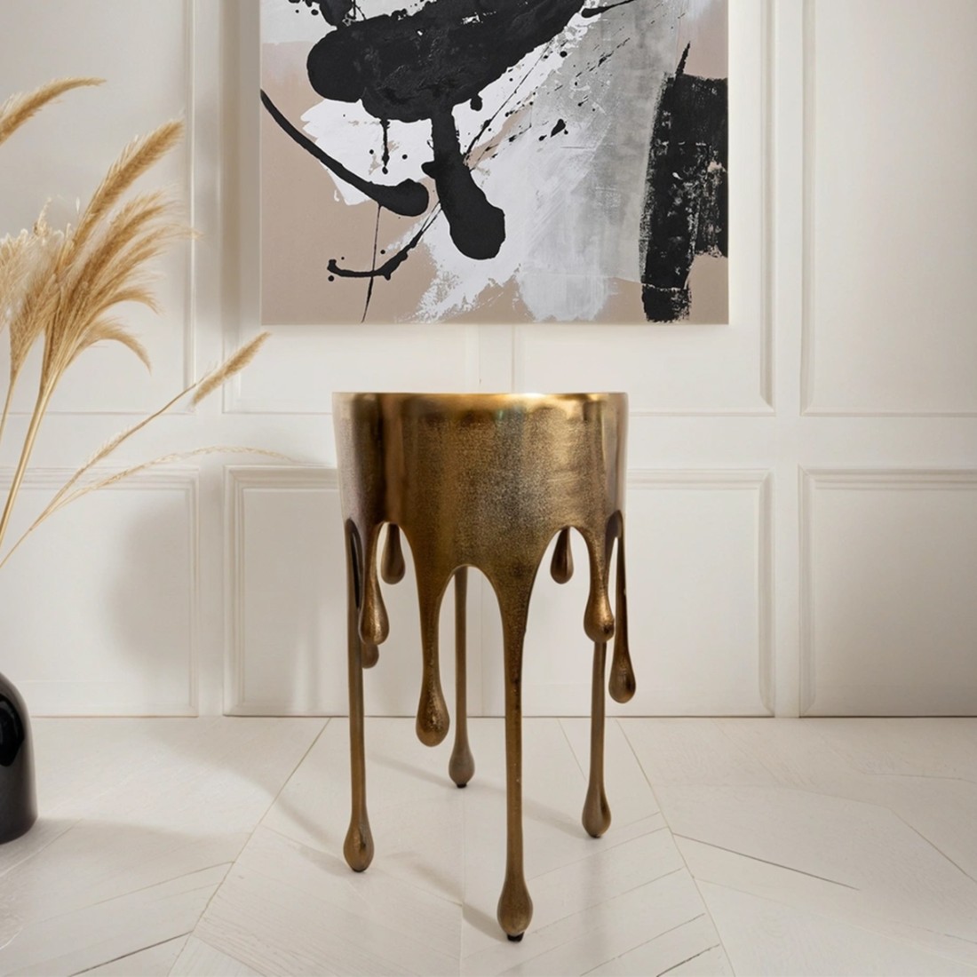 Gold drip side hot sale table