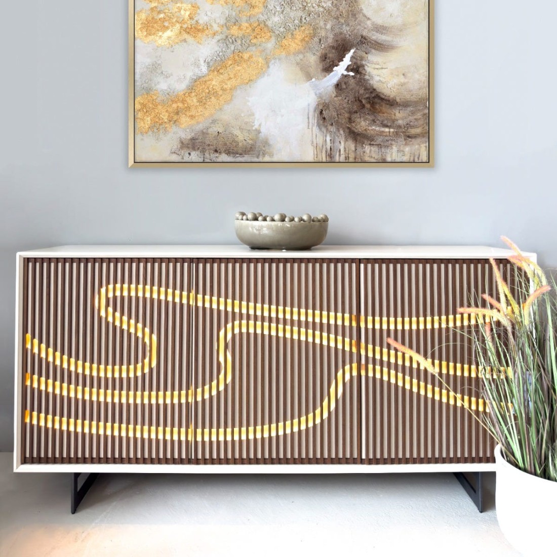 Slatted sideboard shop