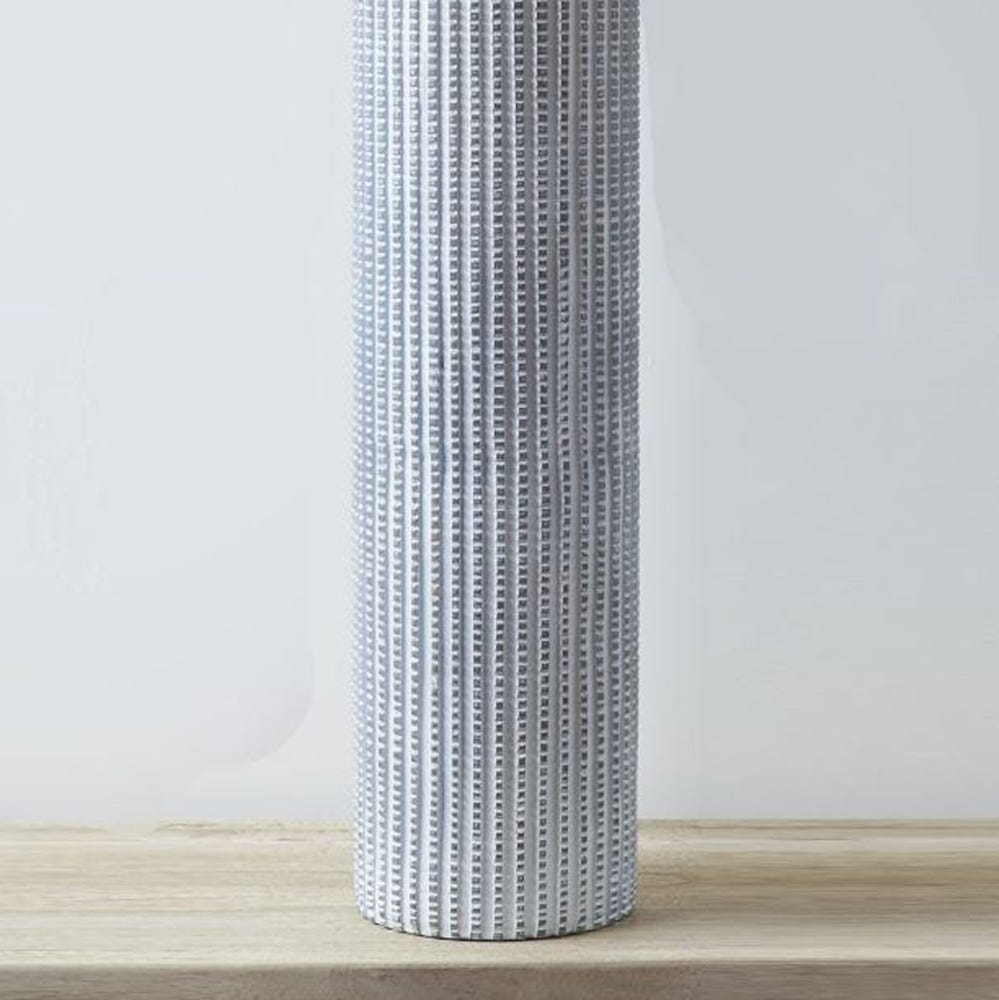 Vase Large Floor Brushed Stripes Design Ceramic Flower Handmade Decorative Living Room Center Ornaments for Decorative Branches and Dried Flowers (Col Large 50cm Silver Stripe Glass Vase