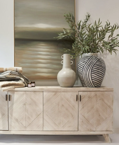 The Fir Wood 4 Door Parquet Sideboard: A Contemporary Classic